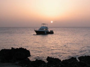 Dive Boat Sunset